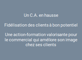 Résultats Fidéliser ses clients et développer le CA