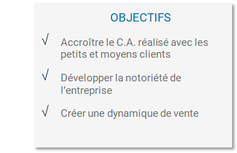 Objectifs Fidéliser ses clients et développer le CA