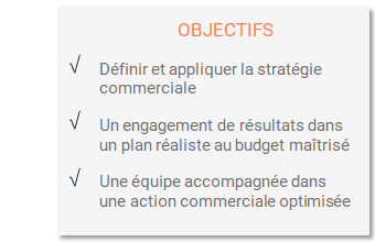 Objectifs de la direction commerciale à la carte