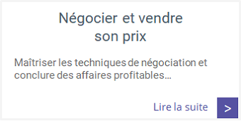 Formations - Négocier et vendre son prix