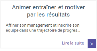 Formations - Animer entraîner et motiver par les résultats