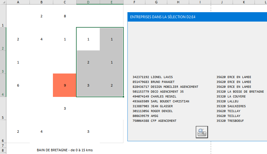 Faciliter la prospection - Effectuer une sélection directement sur la map des cibles