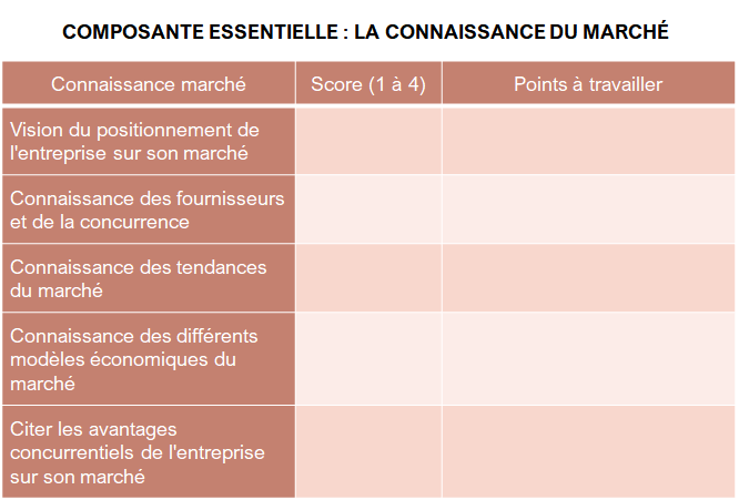 Les composantes essentielles du plan de compétences